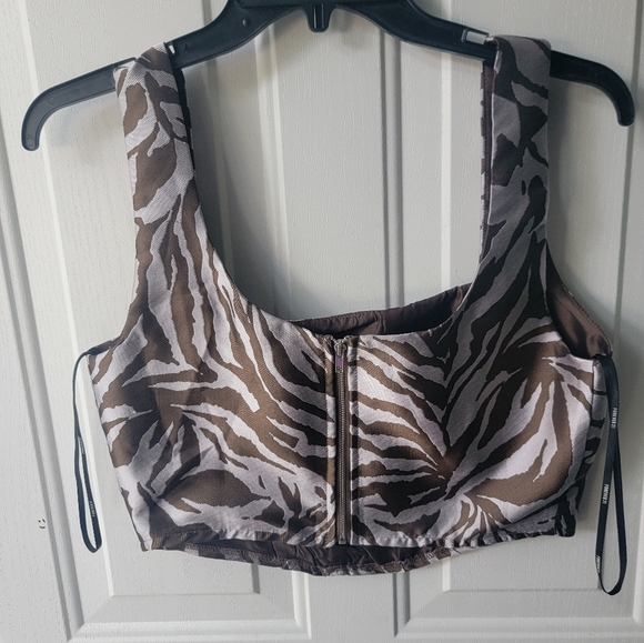 Forever 21 Zebra Print Bustier Crop Top - Picture 4 of 5